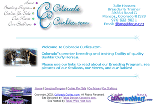 Website designed for Colorado Curlies.com